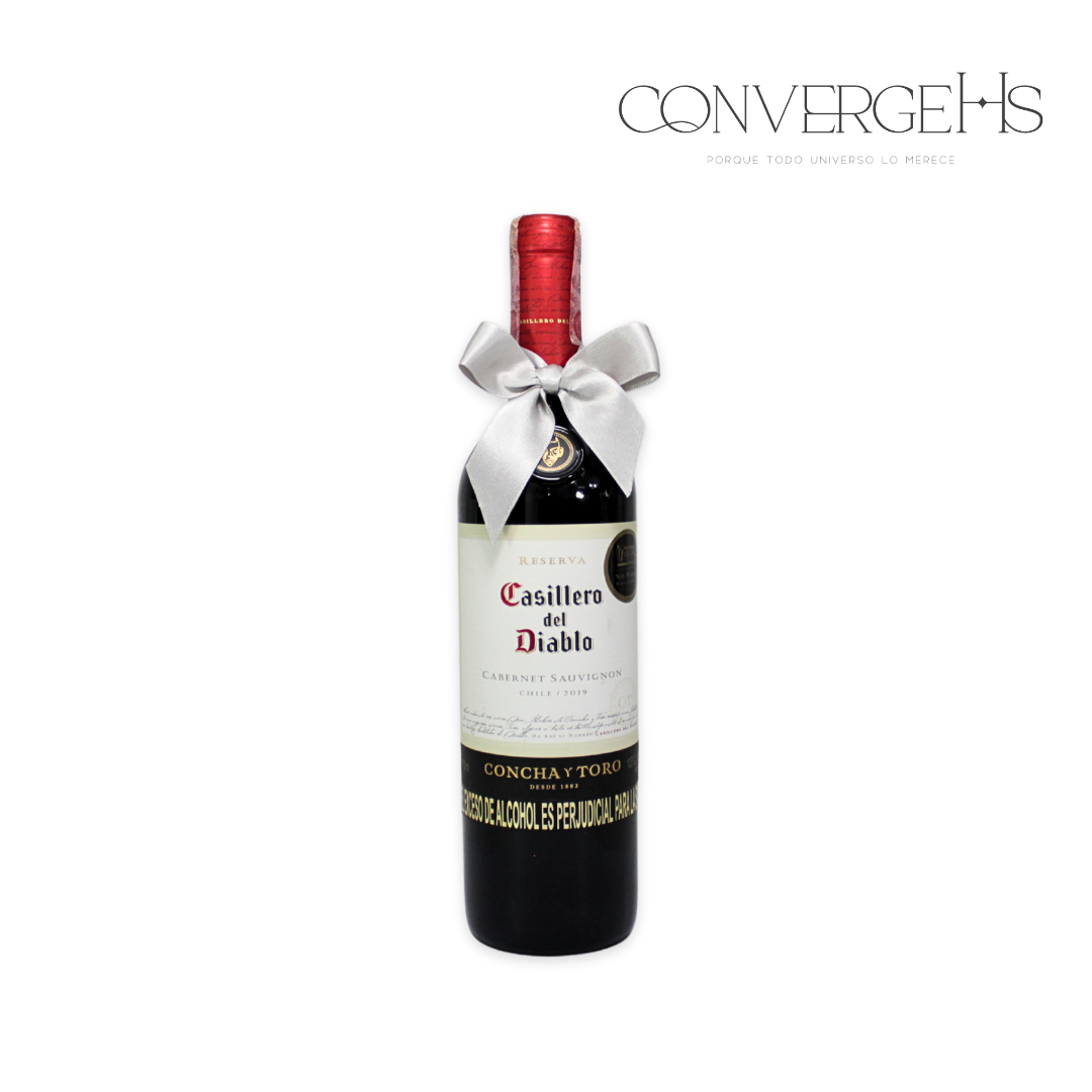 Botella de vino casillero del diablo