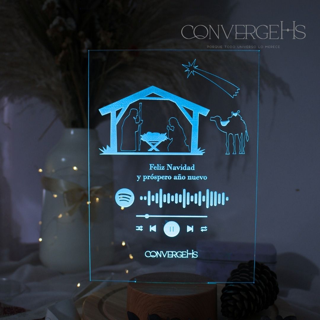 Lámpara Pesebre musical